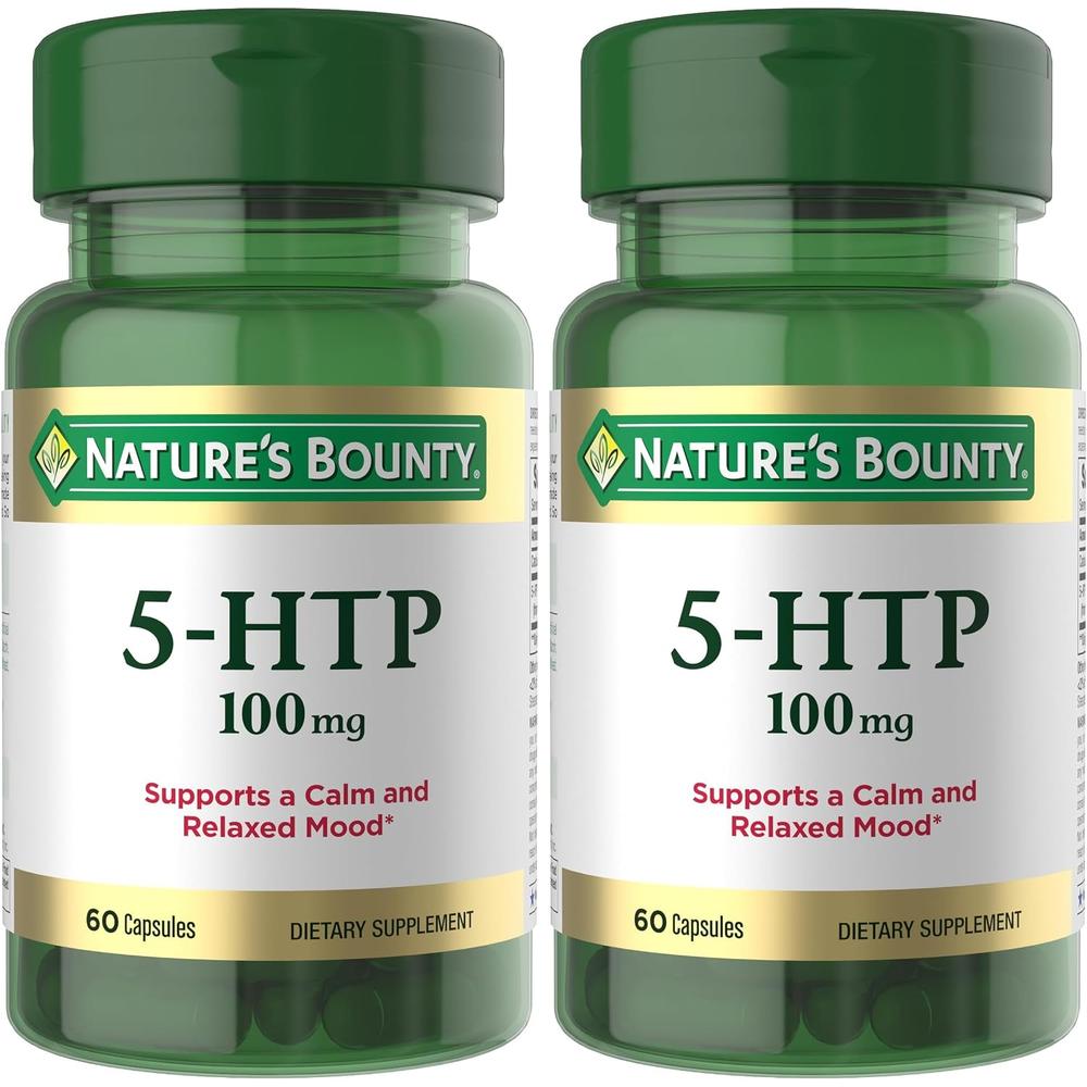 5-HTP NATURE'S BOUNTY 100 MG 60 CÁPSULAS | PACK 2 - 1
