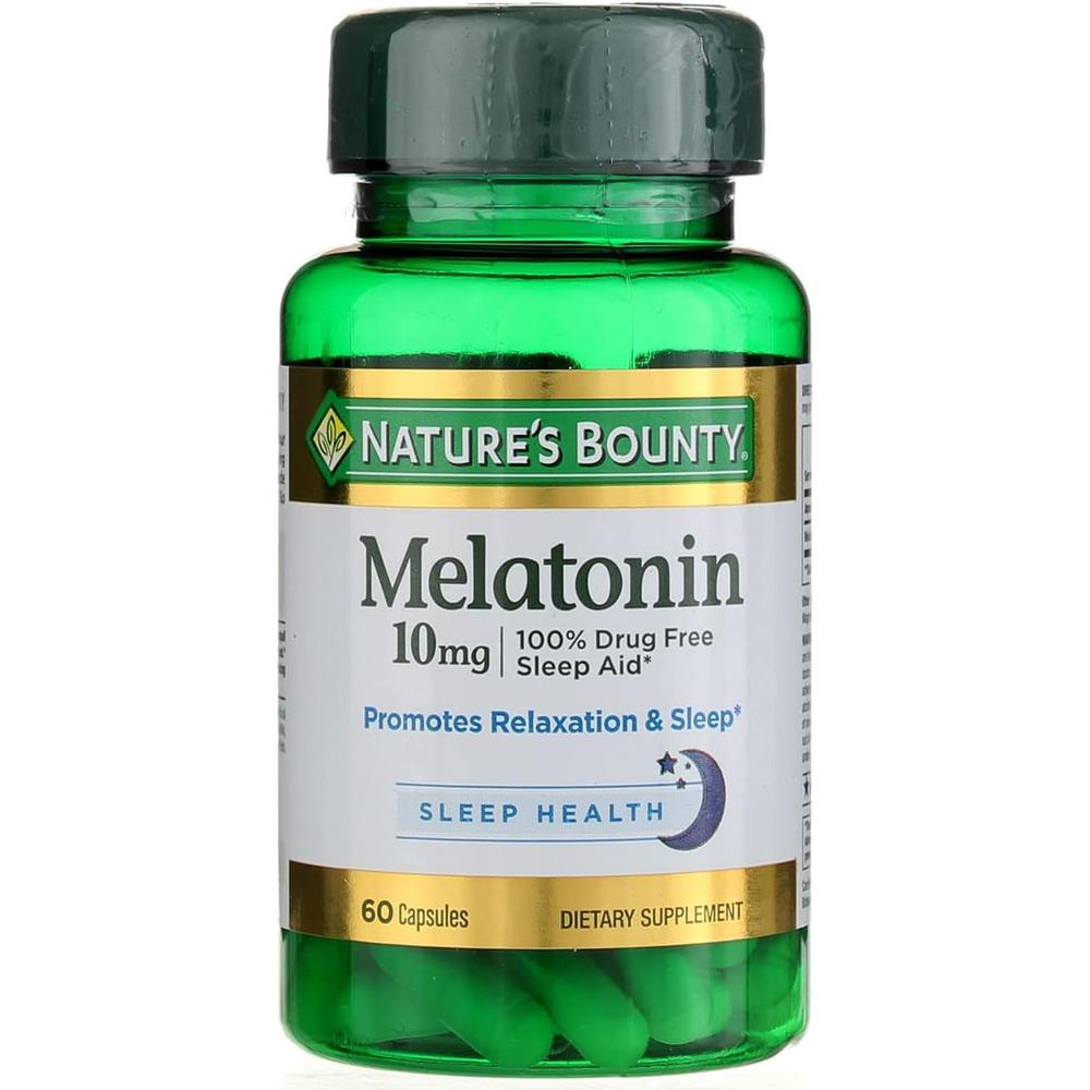 MELATONINA NATURE'S BOUNTY 10 MG 60 CÁPSULAS | PACK 3 - 1