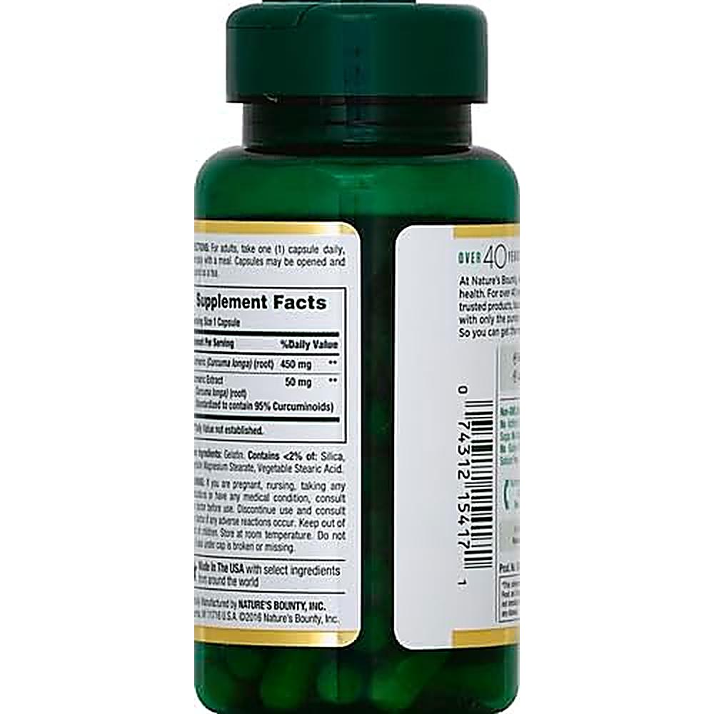 CÚRCUMA NATURE'S BOUNTY 450 MG 60 CÁPSULAS | PACK 2 - 3
