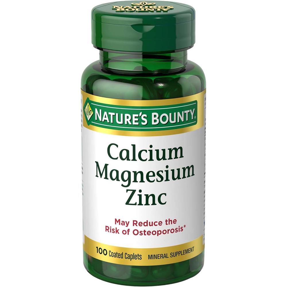 CALCIO + MAGNESIO + ZINC NATURE'S BOUNTY 100 TABLETAS - 1