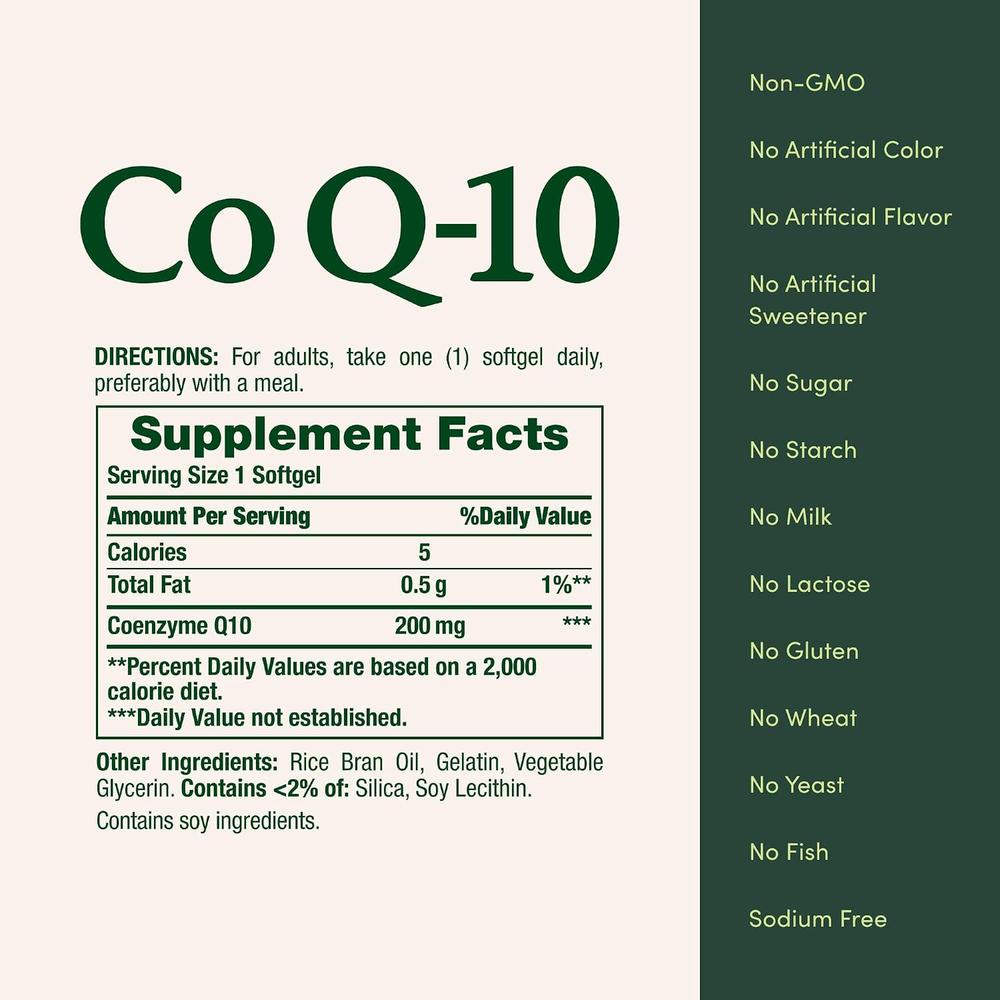 COENZIMA Q10 NATURE'S BOUNTY 200 MG 80 CÁPSULAS BLANDAS - 5