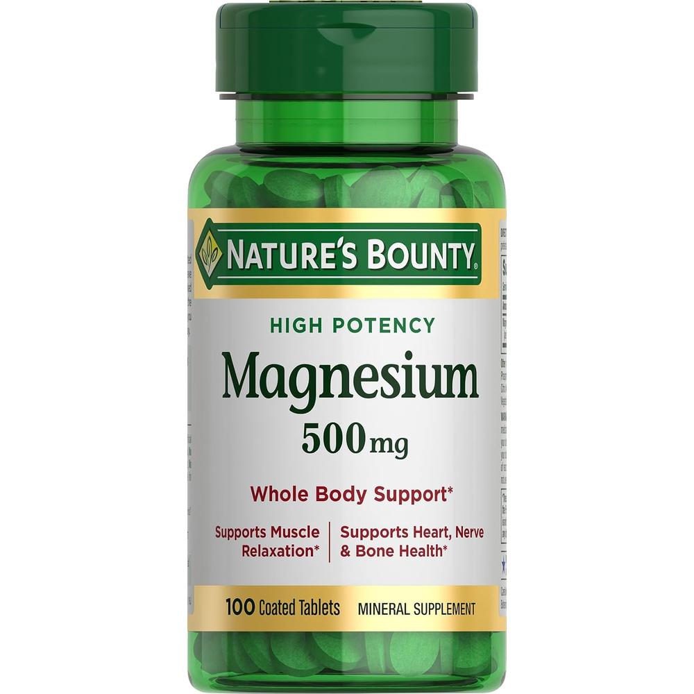 MAGNESIO NATURE'S BOUNTY 500 MG 100 TABLETAS - 1