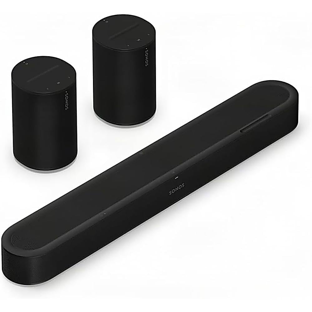 SISTEMA DE AUDIO BARRA BEAM ULTRA + ERA 100 PAR SONOS | NEGRO - 1