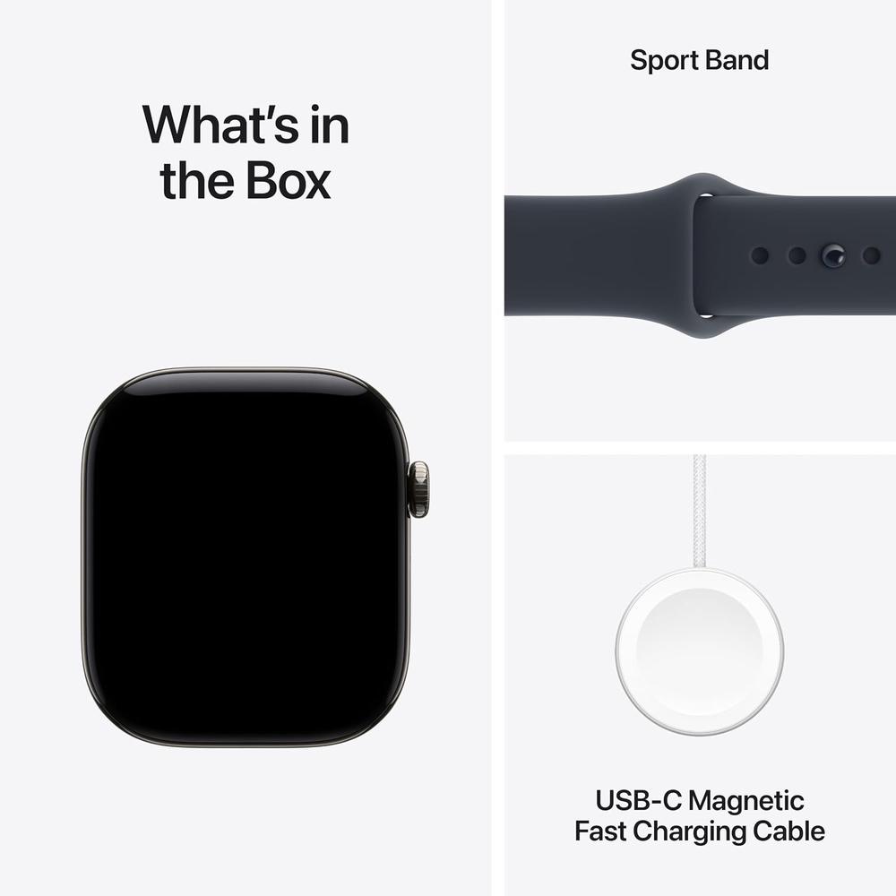 APPLE WATCH SERIES 12 (GPS + CELLULAR) 46MM NATURAL TITANIUM + SPORT BAND NAVY BLUE - M/L - 8