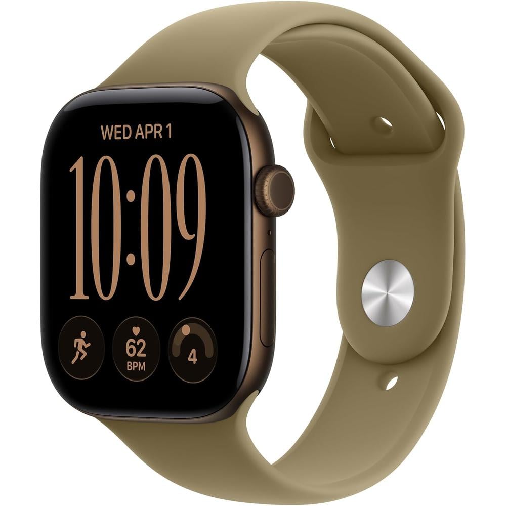 APPLE WATCH SERIES 12 (GPS) 46MM DARK BRONZE ALUMINUM + SPORT BAND OLIVE - M/L - 1