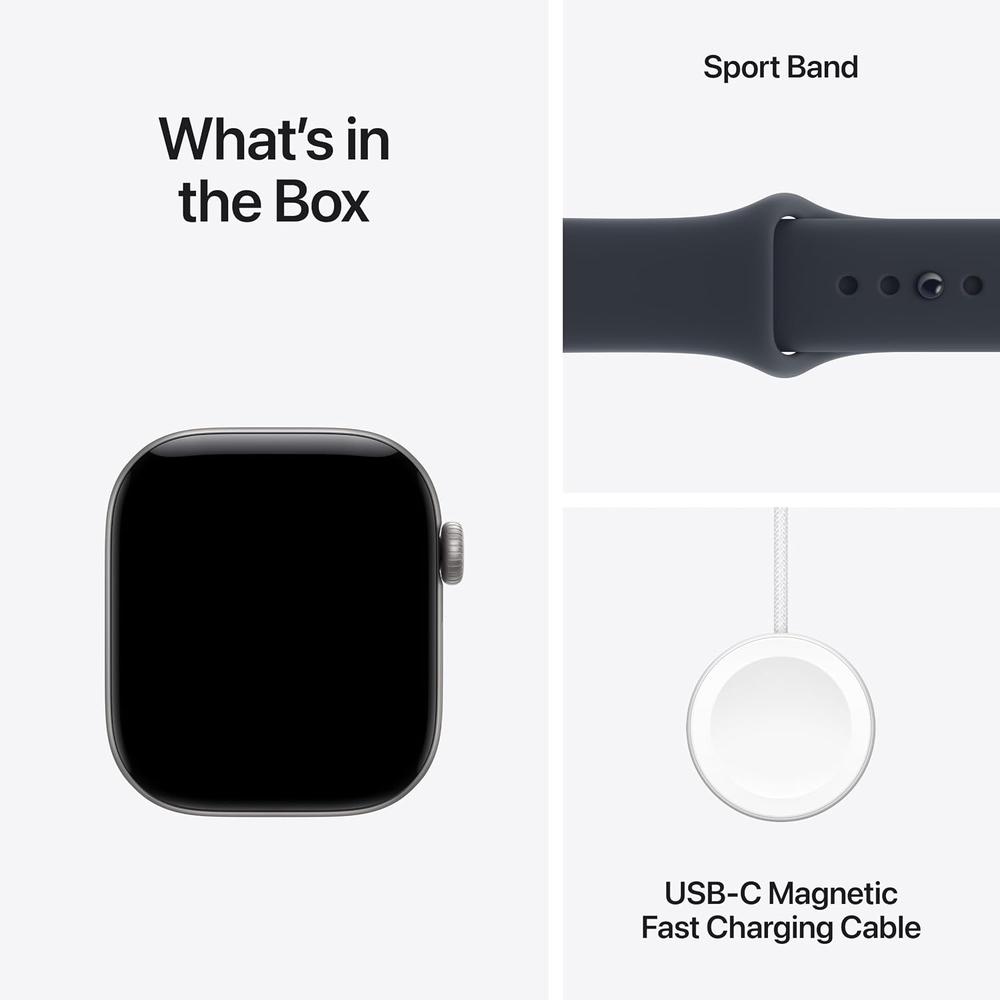 APPLE WATCH SERIES 12 (GPS + CELLULAR) 42MM SPACE GRAY ALUMINUM + SPORT BAND NAVY BLUE - S/M - 8