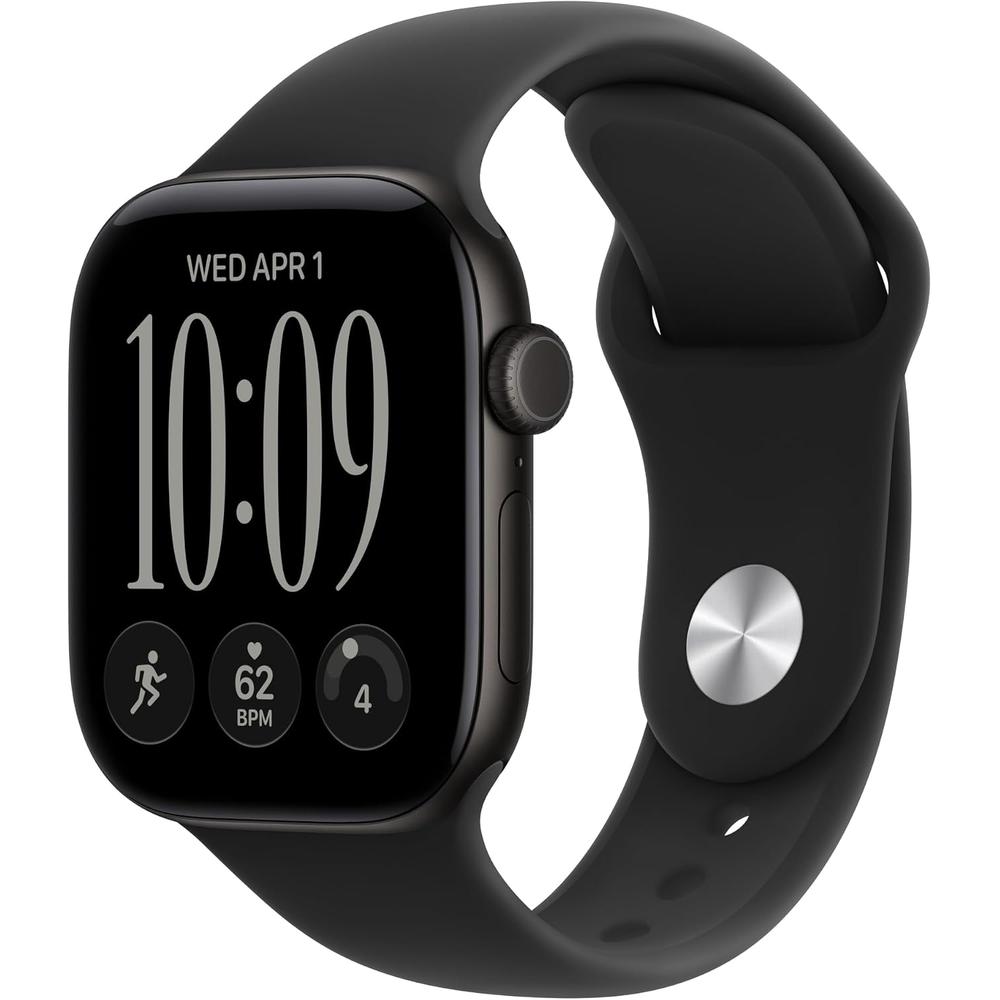 APPLE WATCH SERIES 12 (GPS + CELLULAR) 42MM BLACK ALUMINUM + SPORT BAND BLACK - S/M - 1