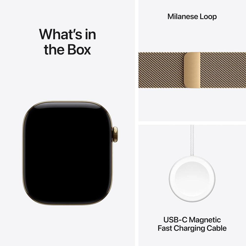 APPLE WATCH SERIES 12 (GPS + CELLULAR) 46MM RADIANT GOLD TITANIUM + MILANESE LOOP RADIANT GOLD - M/L - 8