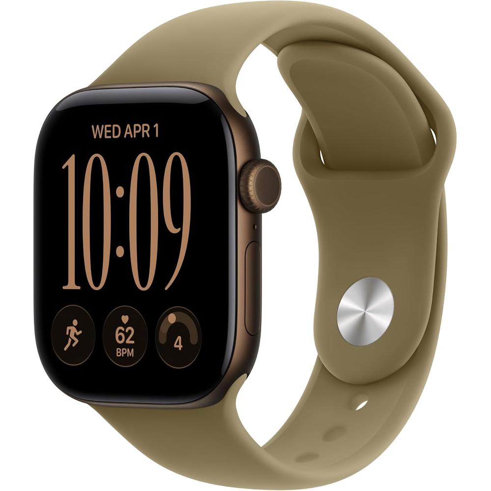 APPLE WATCH SERIES 12 (GPS) 42MM DARK BRONZE ALUMINUM + SPORT BAND OLIVE - S/M - 1