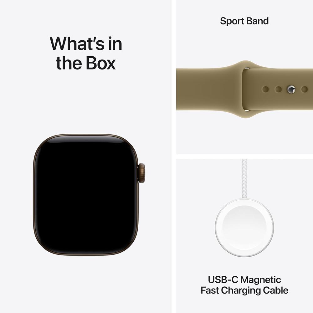 APPLE WATCH SERIES 12 (GPS + CELLULAR) 42MM DARK BRONZE ALUMINUM + SPORT BAND OLIVE - S/M - 8