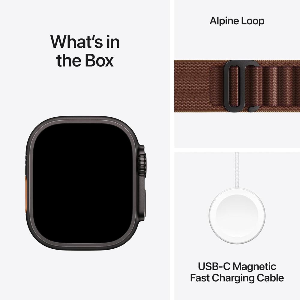 APPLE WATCH ULTRA 4 (GPS + CELLULAR) 49MM BLACK TITANIUM + ALPINE LOOP BURGUNDY - M - 8