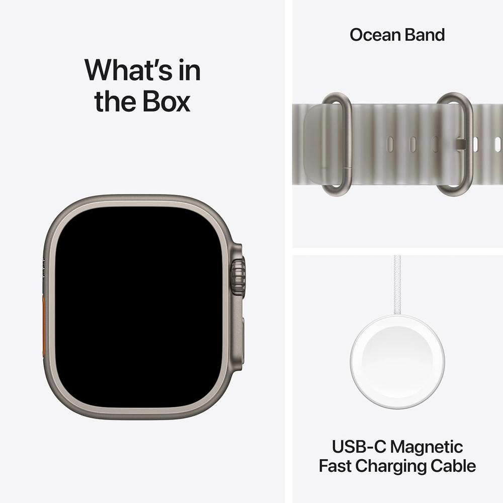 APPLE WATCH ULTRA 4 (GPS + CELLULAR) 49MM NATURAL TITANIUM + OCEAN BAND TRANSLUCENT GRAY - ONE SIZE - 8