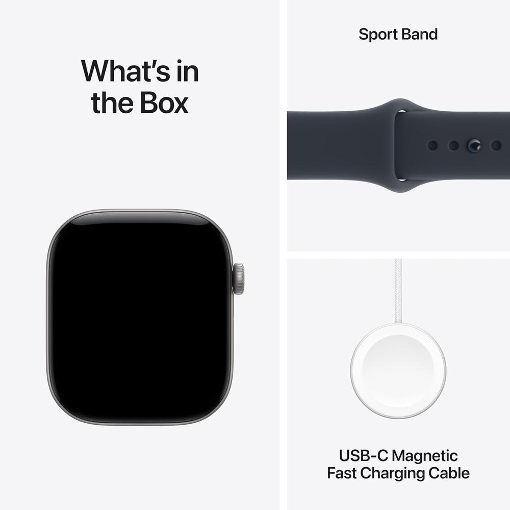 APPLE WATCH SERIES 12 (GPS + CELLULAR) 46MM SPACE GRAY ALUMINUM + SPORT BAND NAVY BLUE - M/L - 8