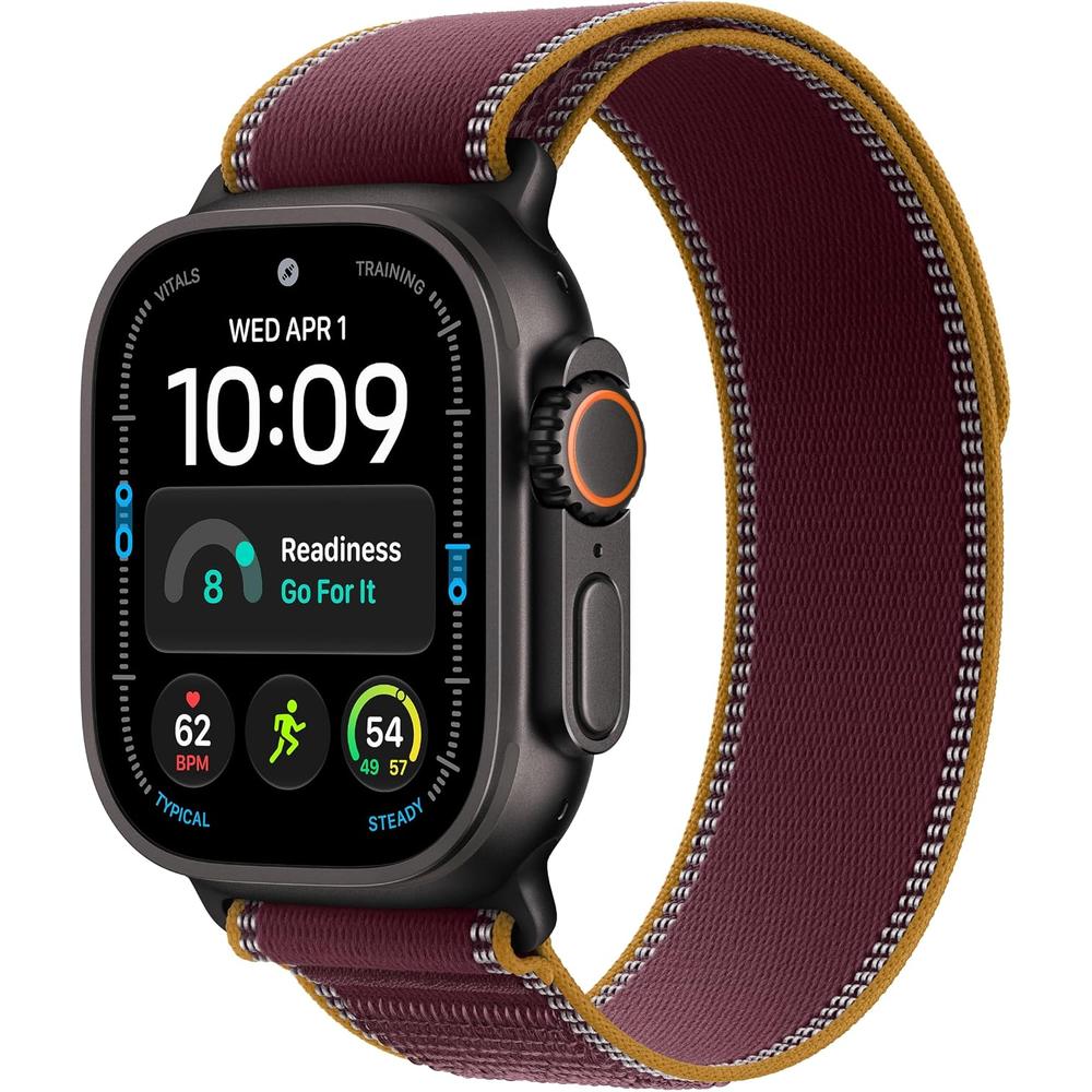 APPLE WATCH ULTRA 4 (GPS + CELLULAR) 49MM BLACK TITANIUM + TRAIL LOOP BURGUNDY - L - 1
