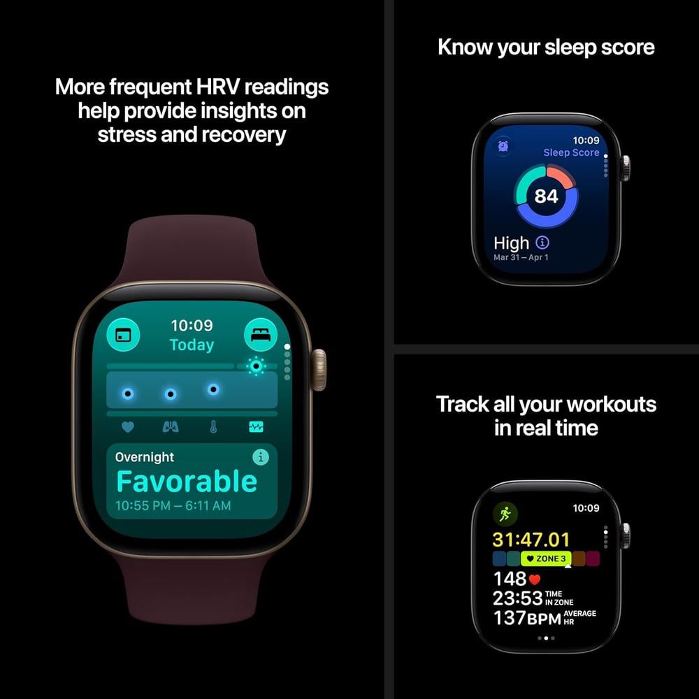 APPLE WATCH SERIES 12 (GPS) 42MM LIGHT GOLD ALUMINUM + SPORT BAND SAND - S/M - 5
