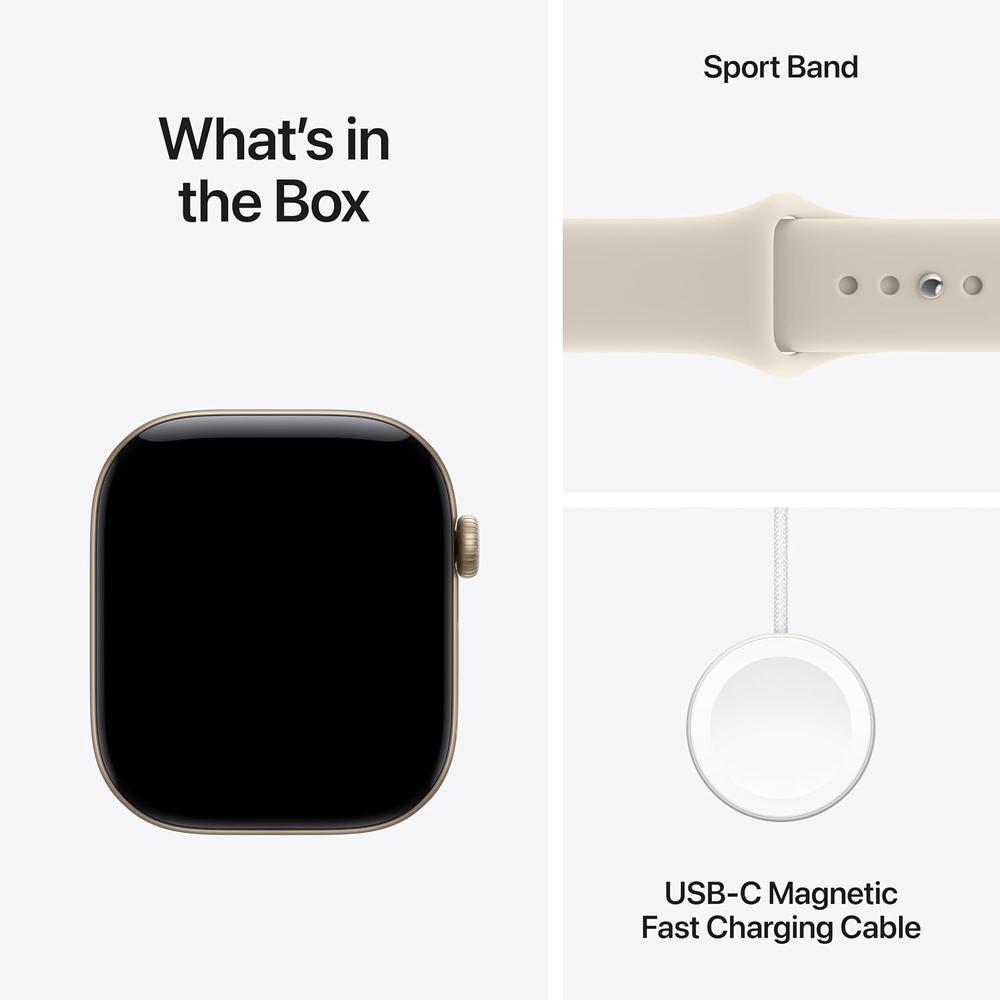 APPLE WATCH SERIES 12 (GPS + CELLULAR) 46MM LIGHT GOLD ALUMINUM + SPORT BAND SAND - M/L - 8