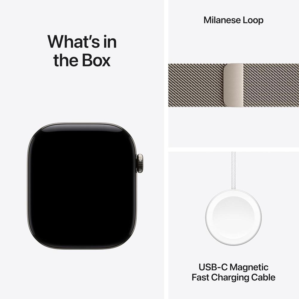 APPLE WATCH SERIES 12 (GPS + CELLULAR) 46MM NATURAL TITANIUM + MILANESE LOOP NATURAL - M/L - 8