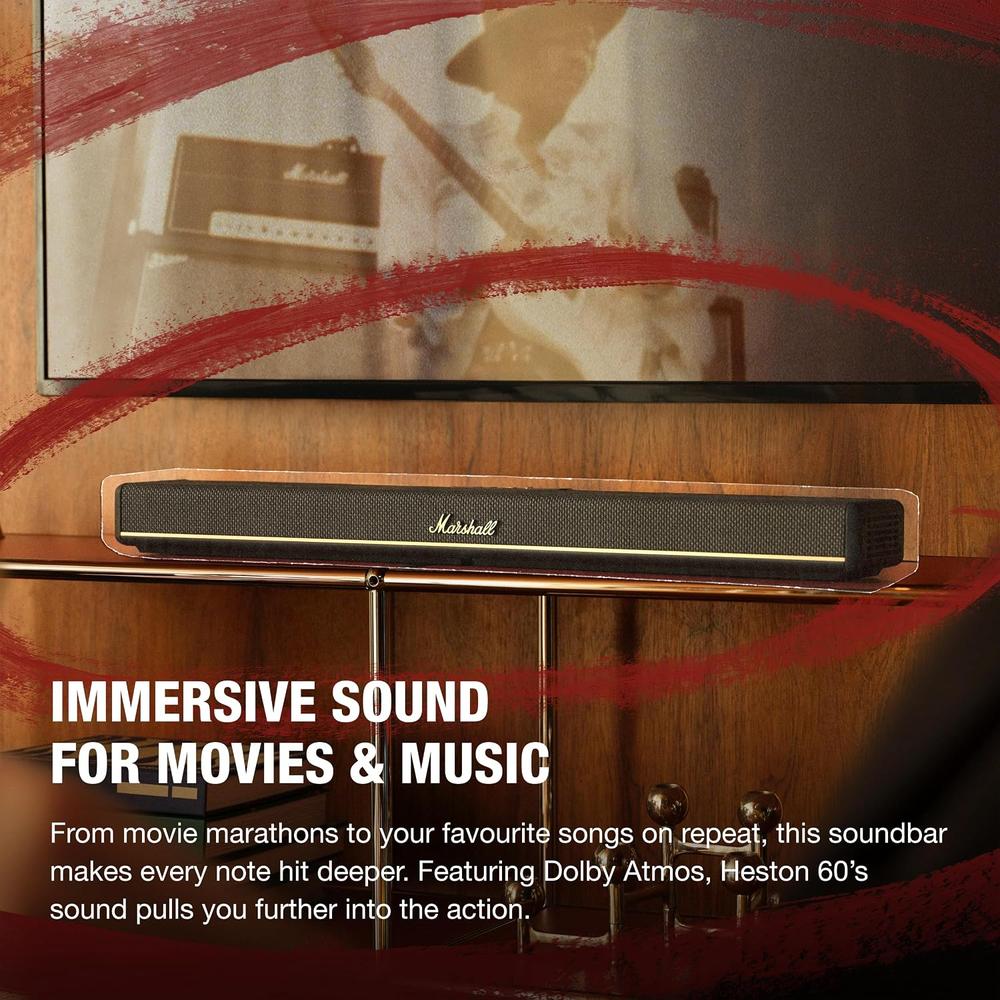 BARRA DE SONIDO DOLBY ATMOS HESTON 60 MARSHALL | NEGRO - 2
