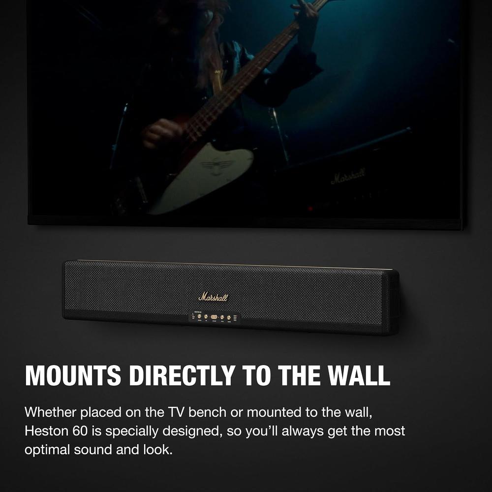 BARRA DE SONIDO DOLBY ATMOS HESTON 60 MARSHALL | NEGRO - 6