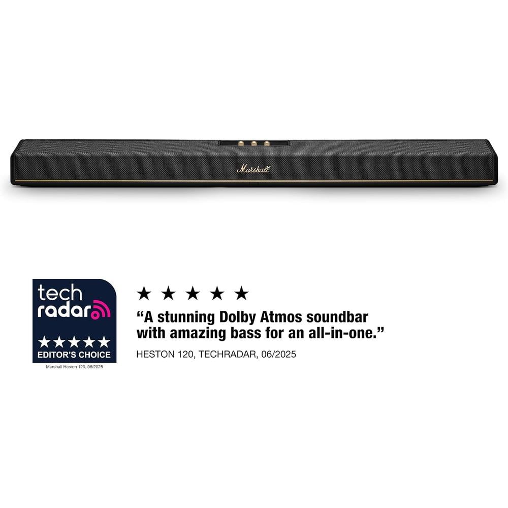 BARRA DE SONIDO DOLBY ATMOS HESTON 120 MARSHALL | NEGRO - 2