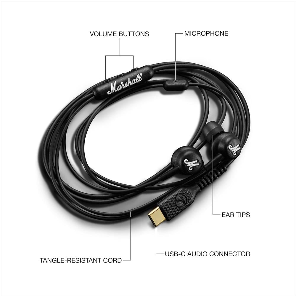 AUDÍFONOS ALÁMBRICOS IN-EAR USB-C MODE MARSHALL | NEGRO - 6