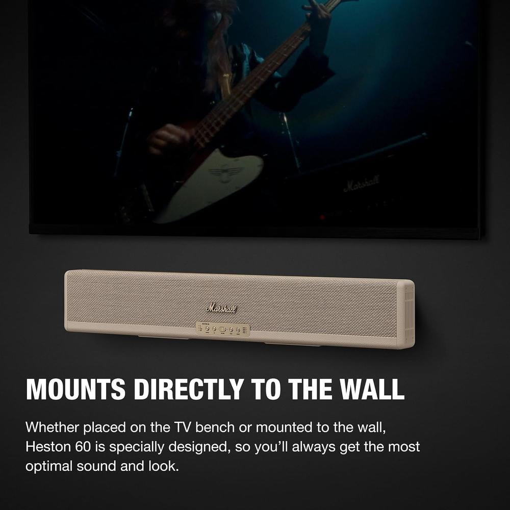 BARRA DE SONIDO DOLBY ATMOS HESTON 60 MARSHALL | CREMA - 2