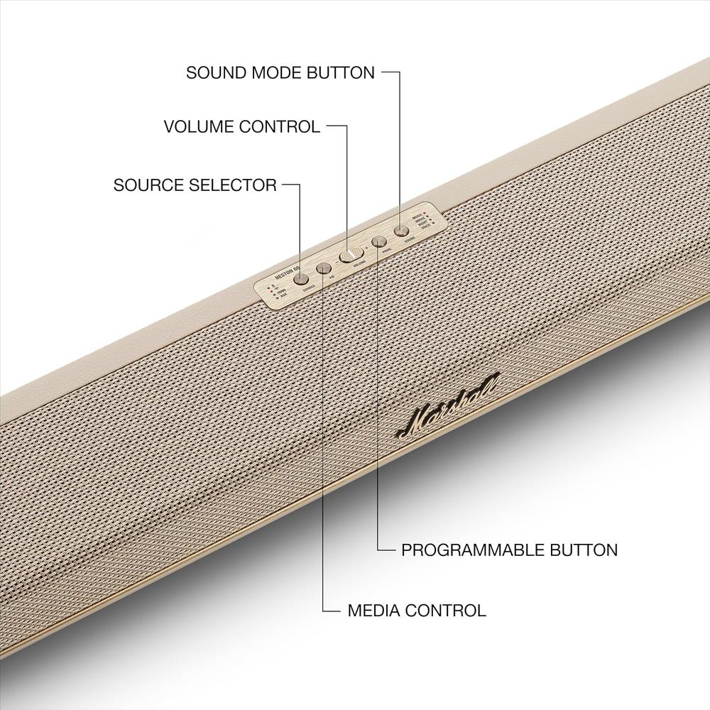 BARRA DE SONIDO DOLBY ATMOS HESTON 60 MARSHALL | CREMA - 4