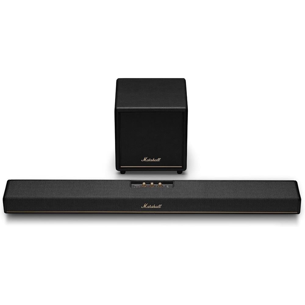 BARRA DE SONIDO HESTON 120 + PARLANTE SUBWOOFER HESTON SUB 200 MARSHALL | NEGRO - 1