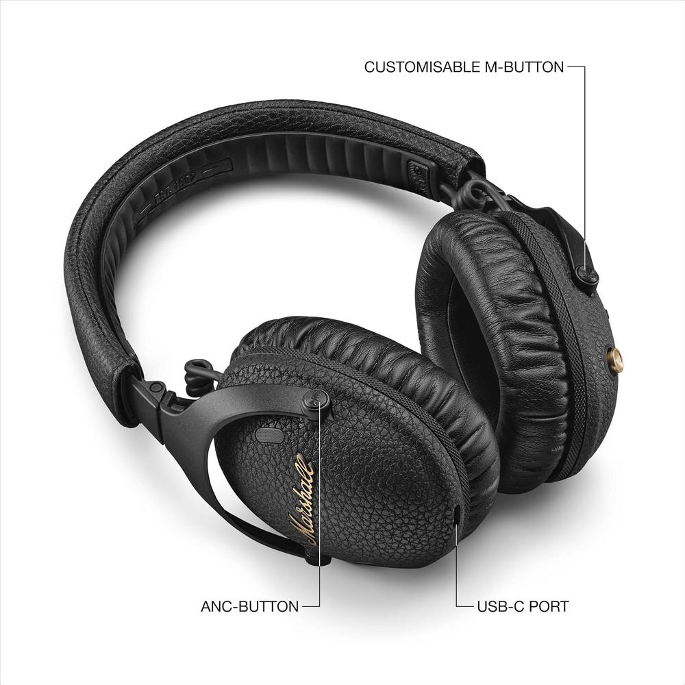 AUDÍFONOS INALÁMBRICOS OVER-EAR CANCELACIÓN DE RUIDO MONITOR III ANC MARSHALL | NEGRO - 6