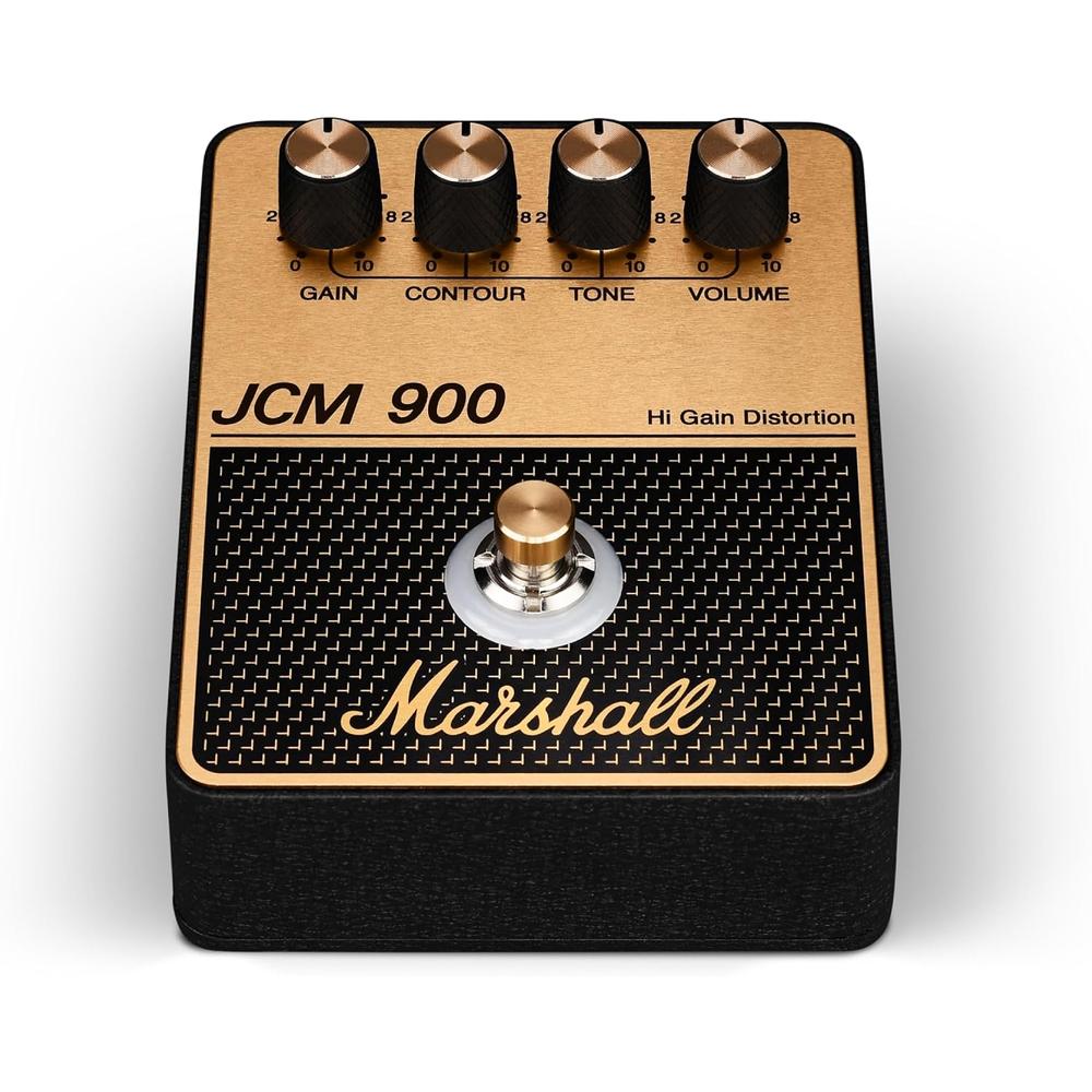 PEDAL DE EFECTO OVERDRIVE DISTORSIÓN JCM900 MARSHALL | NEGRO Y DORADO - 1