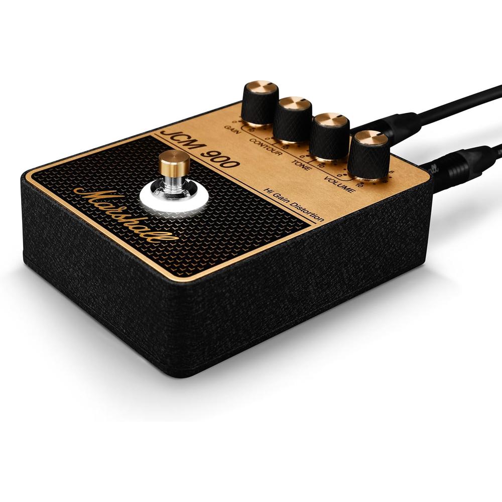 PEDAL DE EFECTO OVERDRIVE DISTORSIÓN JCM900 MARSHALL | NEGRO Y DORADO - 3
