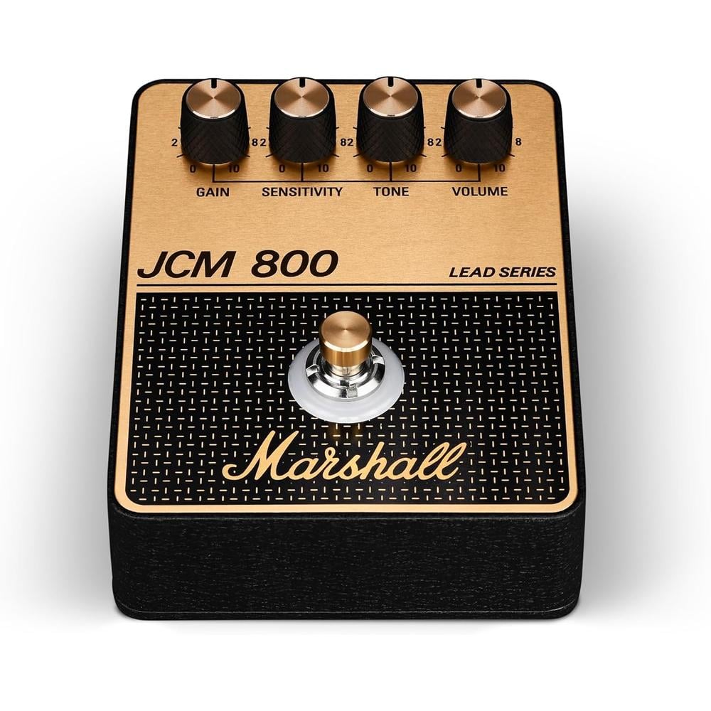 PEDAL DE EFECTO OVERDRIVE DISTORSIÓN JCM800 MARSHALL | NEGRO Y DORADO - 1
