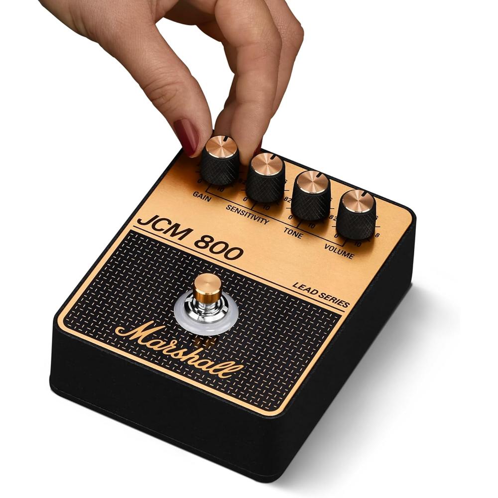 PEDAL DE EFECTO OVERDRIVE DISTORSIÓN JCM800 MARSHALL | NEGRO Y DORADO - 4