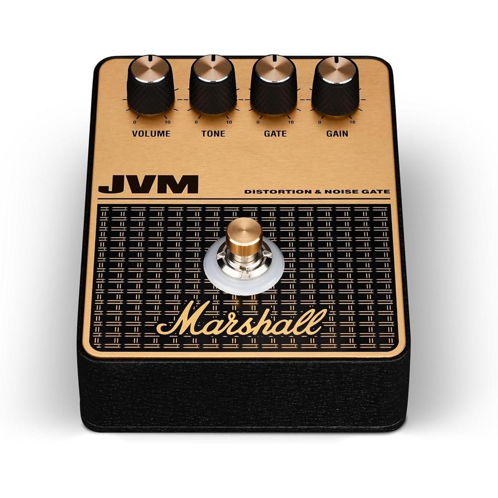 PEDAL DE EFECTO OVERDRIVE DISTORSIÓN JVM MARSHALL | NEGRO Y DORADO - 1