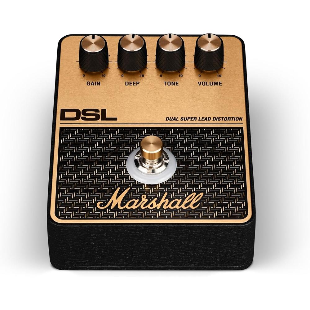 PEDAL DE EFECTO OVERDRIVE DISTORSIÓN DSL MARSHALL | NEGRO Y DORADO - 1