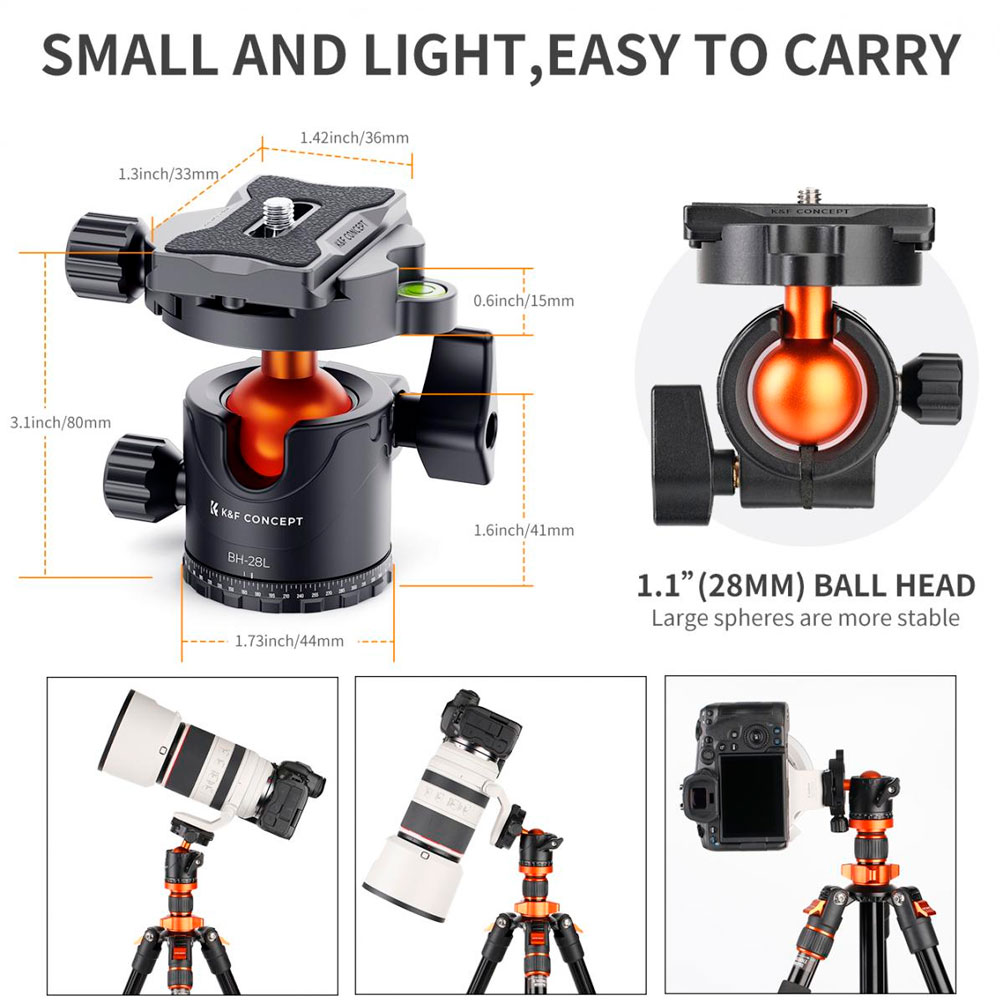 CABEZAL PARA TRIPODE KYF CONCEPT KF31.023V3 - BH-28L - 5