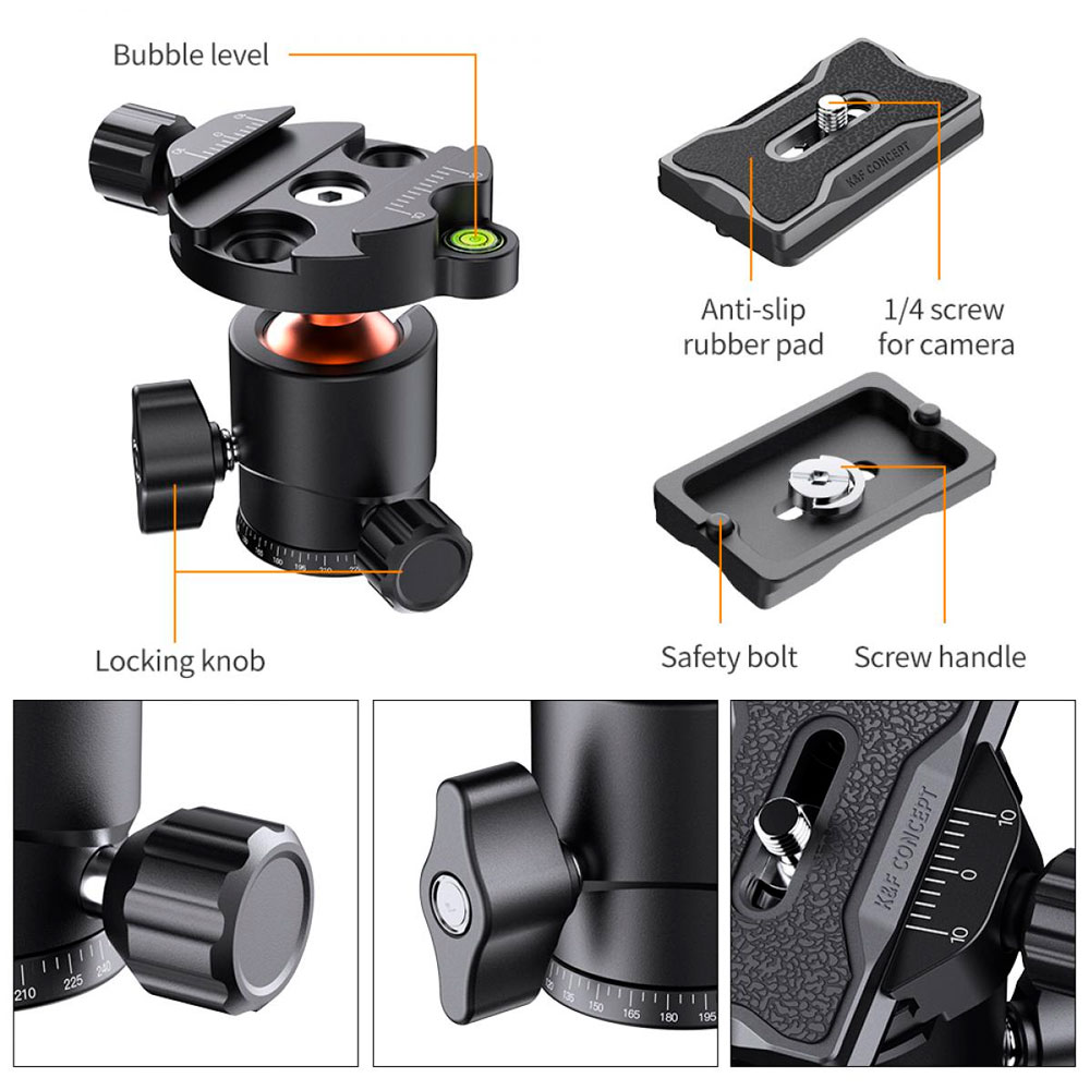 CABEZAL PARA TRIPODE KYF CONCEPT KF31.029V3 - BH-25 - 4