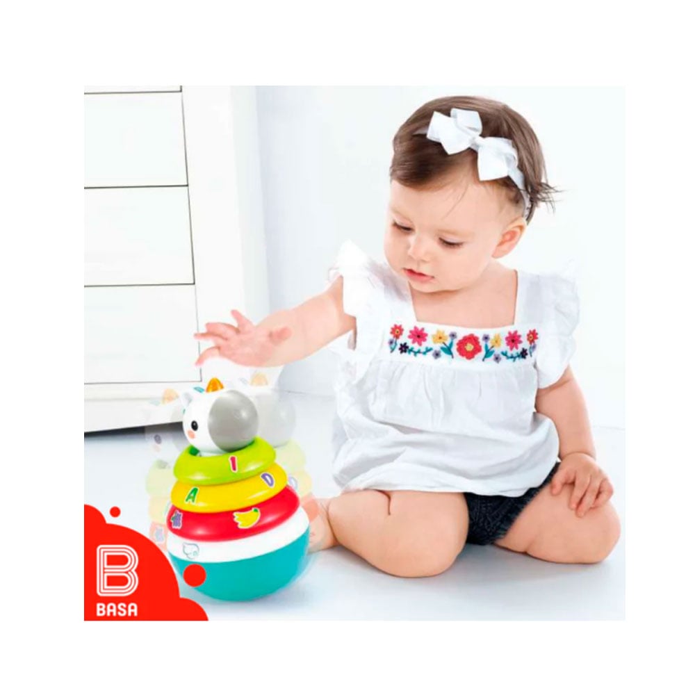 JUEGO DIDACTICO AROS UNICORNIO BASA ROLY POLI - 5