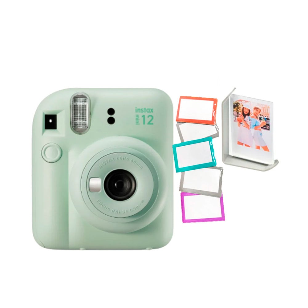 CAMARA FUJIFILM INSTAX MINI 12 VERDE+5PORTAFOTOS+MARCO - 1