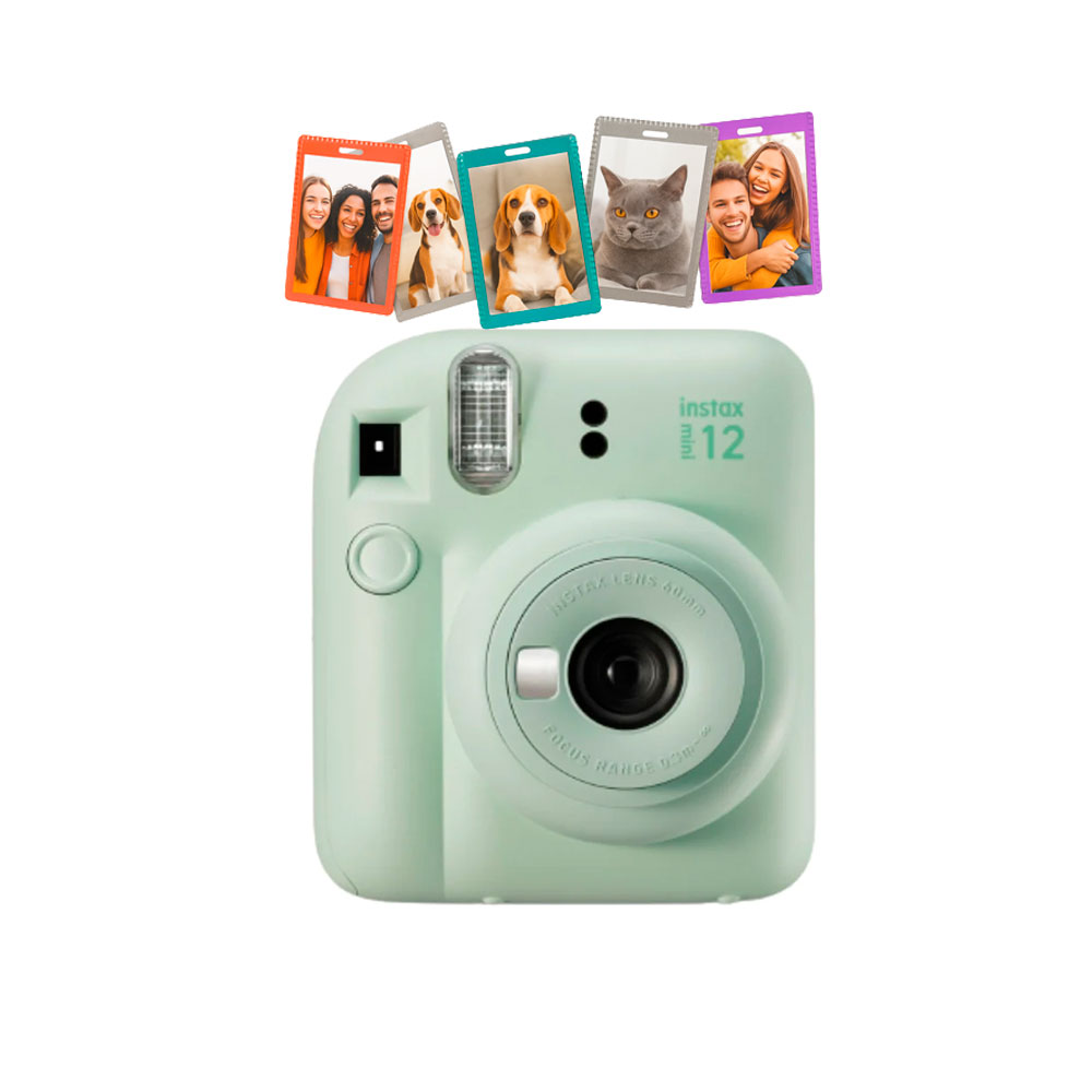 CAMARA FUJIFILM INSTAX MINI 12 VERDE+5PORTAFOTOS+MARCO - 2