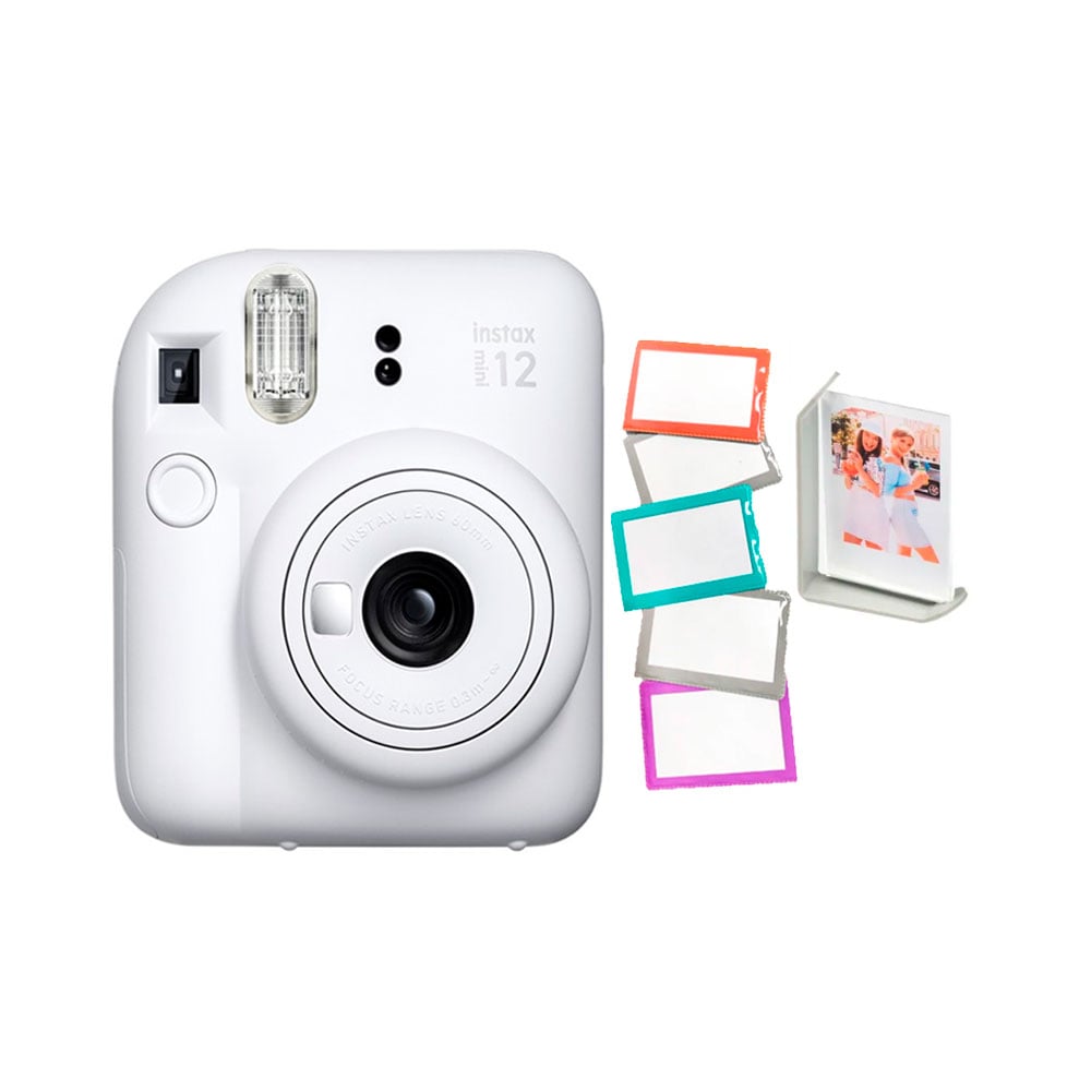CAMARA FUJIFILM INSTAX MINI 12 BLANCO+5PORTAFOTOS+MARCO - 1