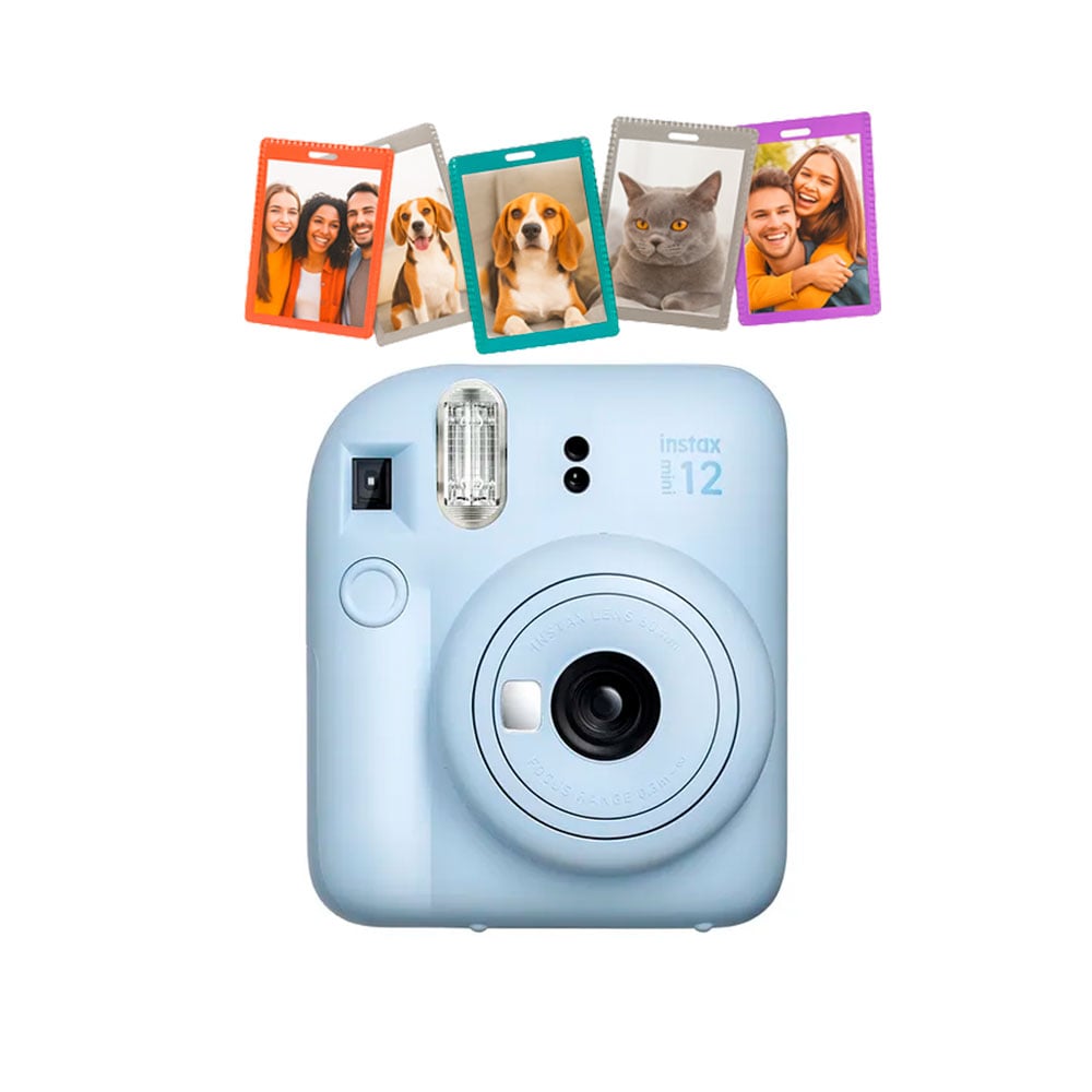 CAMARA FUJIFILM INSTAX MINI 12 AZUL+5PORTAFOTOS+MARCO - 2