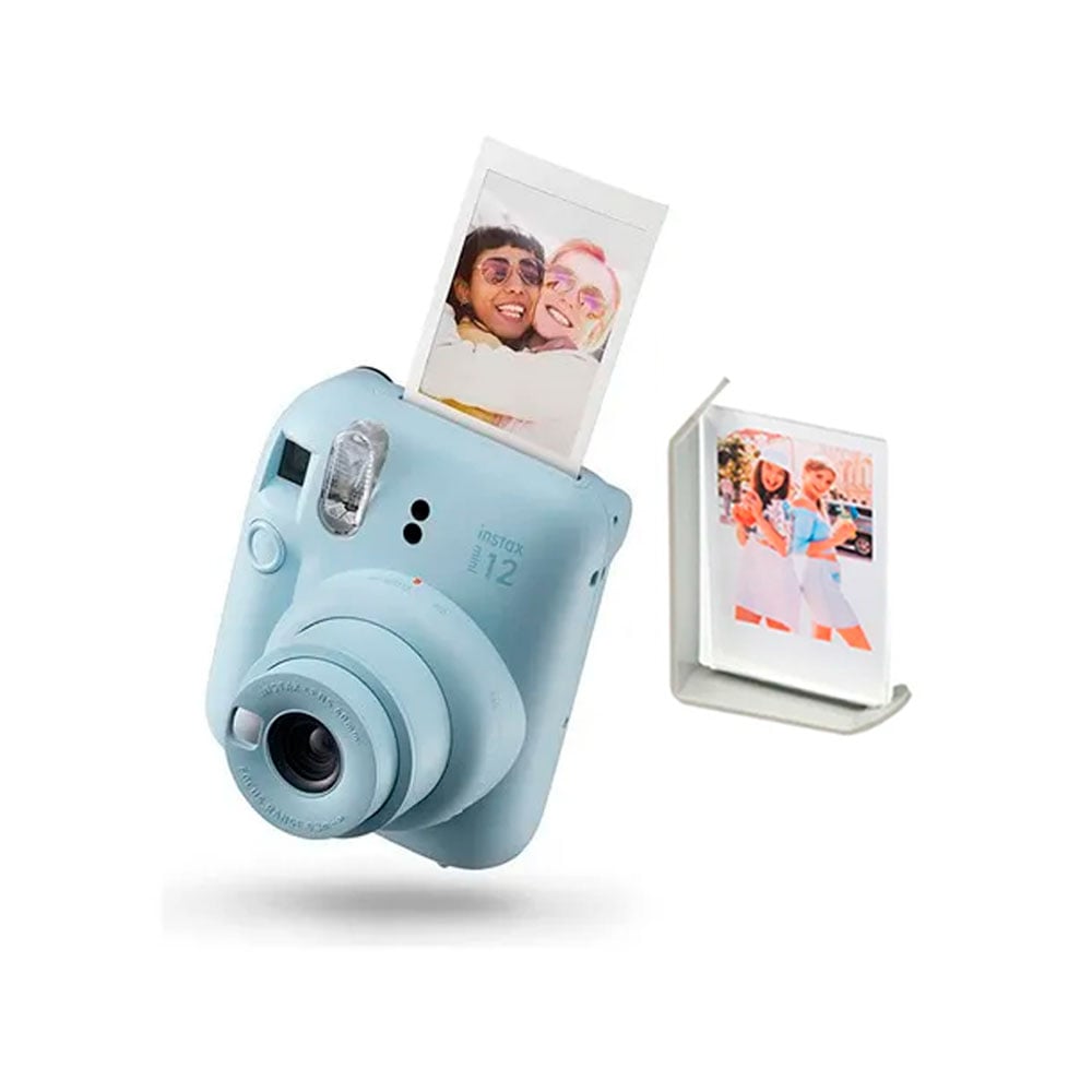 CAMARA FUJIFILM INSTAX MINI 12 AZUL+5PORTAFOTOS+MARCO - 3