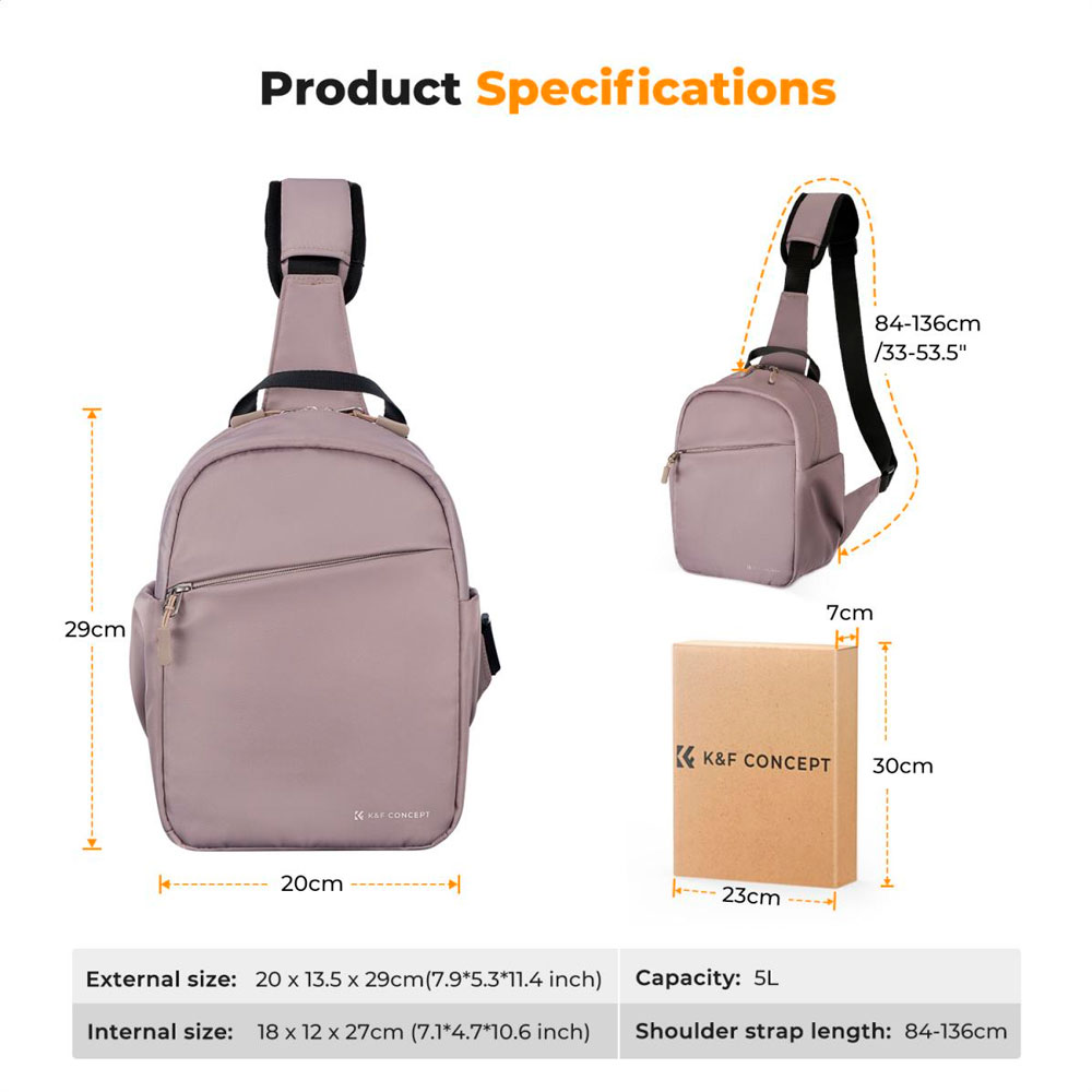 MOCHILA KYF CONCEPT KF13.171V1 PALO ROSA - 5