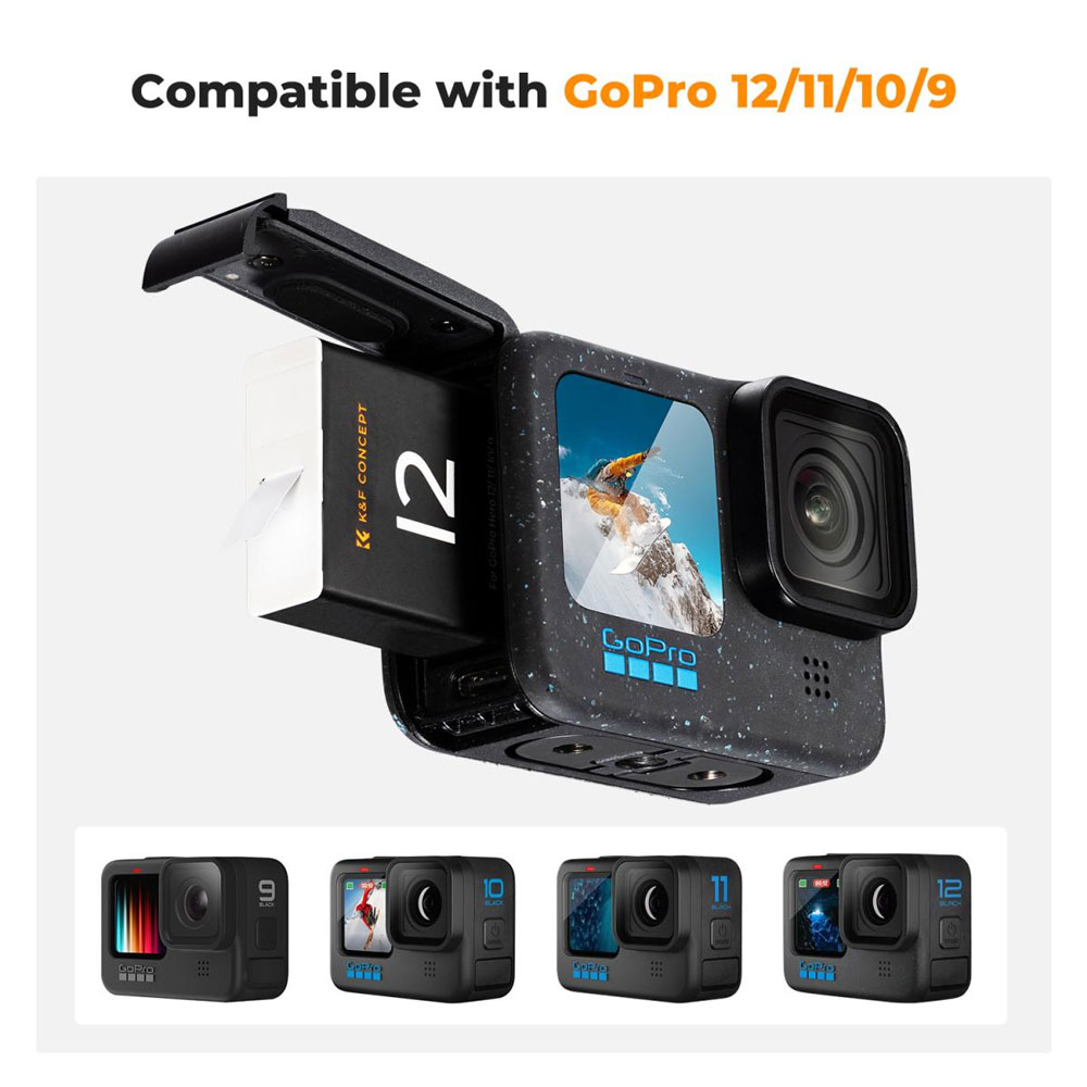 CARGADOR TRIPLE KYF CONCEPT + 3 BATERIAS GOPRO12/11/10/9 KF28.0032V1 - 3