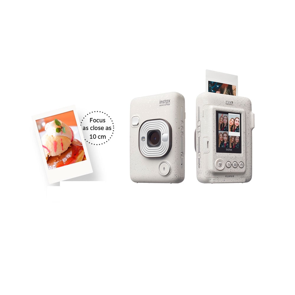 CAMARA FUJIFILM INSTAX MINI LIPLAY WHITE+ PELICULA X20 - 2