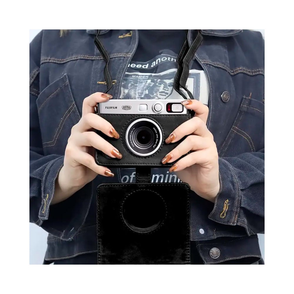 CAMARA FUJIFILM INSTAX MINI EVO BLACK +ESTUCHE +PELIC X20 - 4