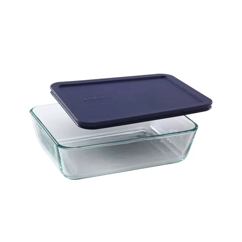 FUENTE RECTANGULAR PYREX 1.42 LT TAPA AZUL 24105 - 1