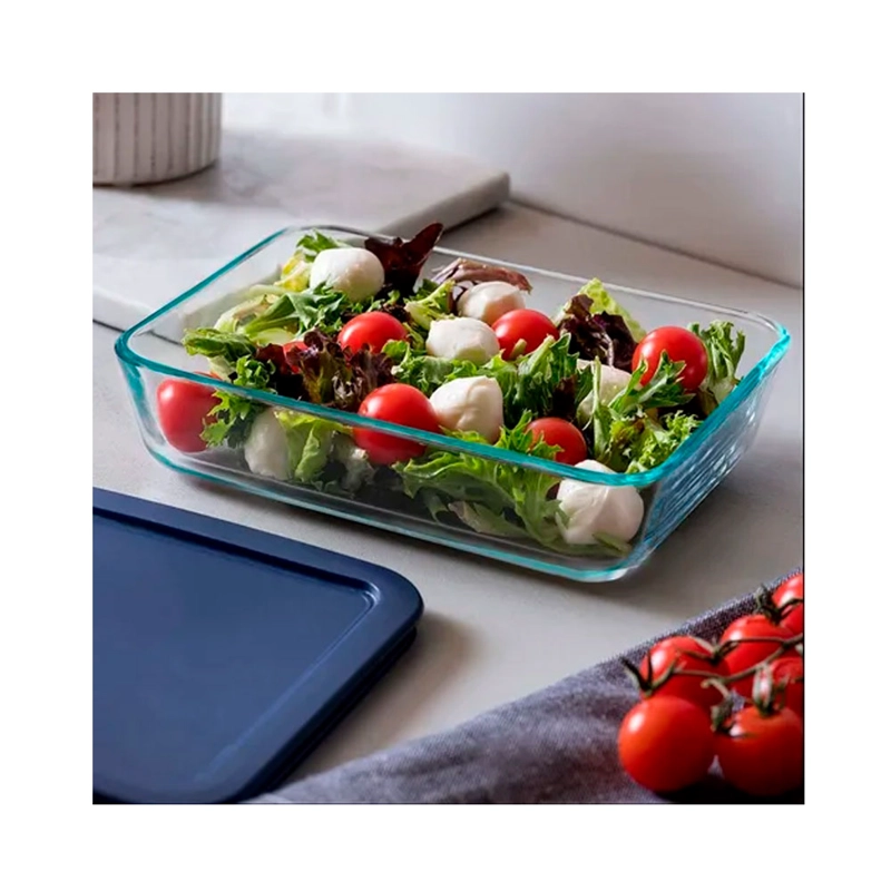 FUENTE RECTANGULAR PYREX 1.42 LT TAPA AZUL 24105 - 3