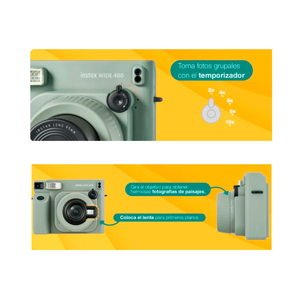 CAMARA FUJIFILM INSTAX WIDE 400 VERDE - 4